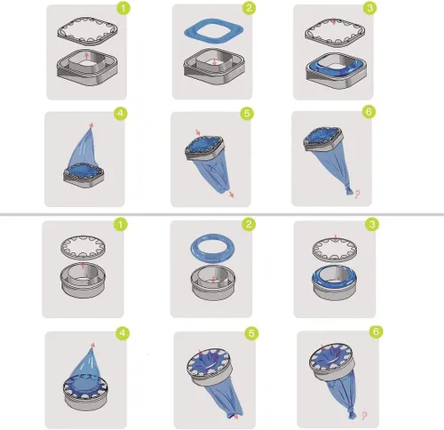 Vista 3 de Paquete de 9 recambios de arena para gatos, bolsa de recambios de arena para gatos para arena Genie / Plus/XL Bolsa de repuesto de arena genérica
