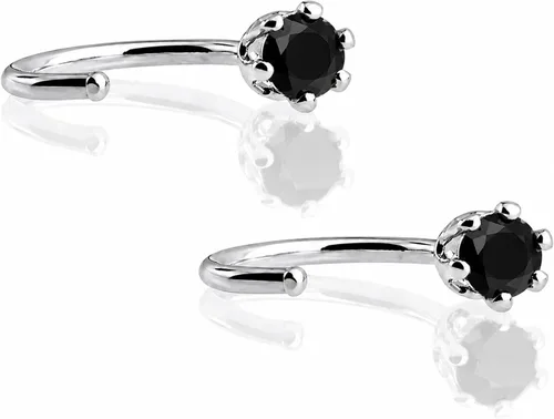 Vista 21 de Aretes de plata de ley para mujeres y niñas, hipoalergénicos para cartílago
