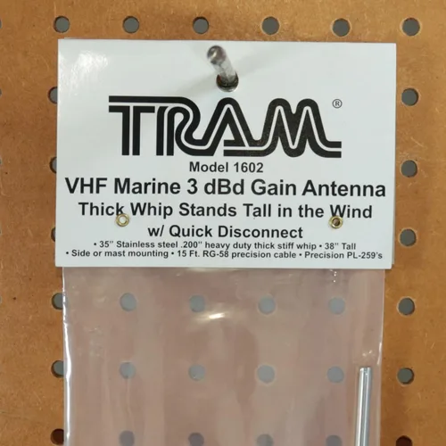 Vista 5 de Tram® Antena marina VHF de 38 pulgadas y 3 dBd con látigo grueso de desconexión rápida que se mantiene alto con el viento