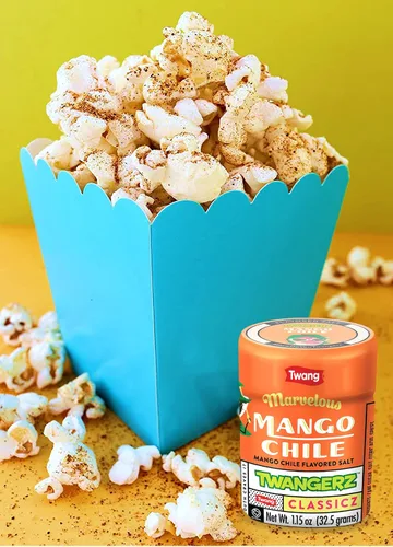 Vista 7 de Twang erz Snack Topping, Mango Chile, coctelera de 1.15 onzas (paquete de 20)