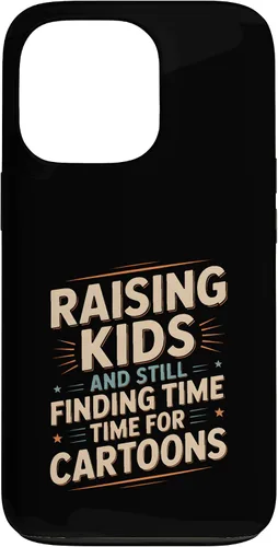 Vista 10 de Raising Kids and Still Finding Time Time for Cartoons Humor Case for iPhone XR