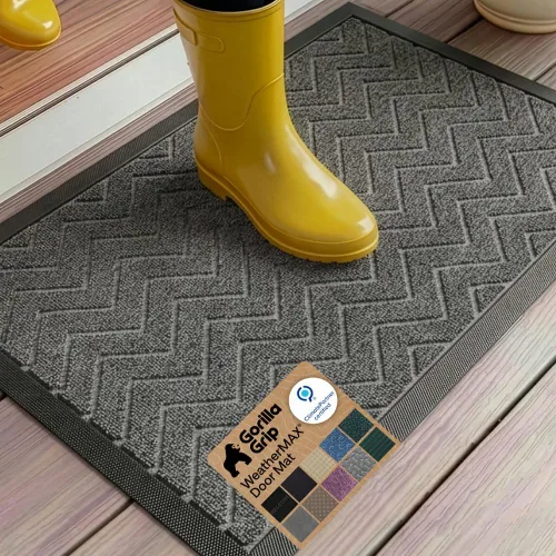 Vista 27 de Gorilla Grip - Tapete WeatherMax todo terreno 100% impermeable, caucho natural, resistente a manchas y decoloración, interior y exterior, fácil