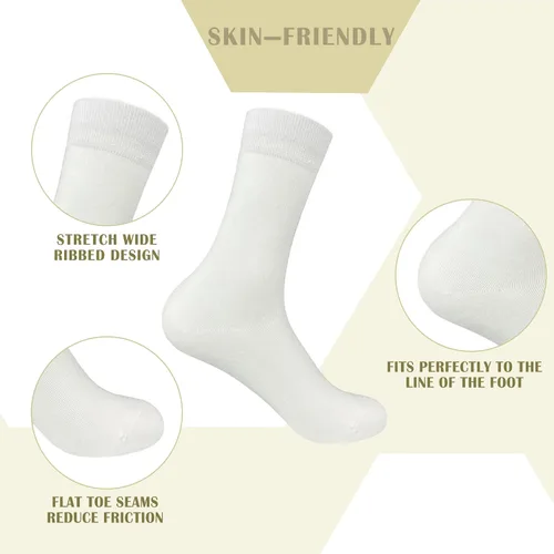 Vista 2 de BAMSOFT 4 pares de calcetines de bambú ligeros suaves y transpirables para mujer