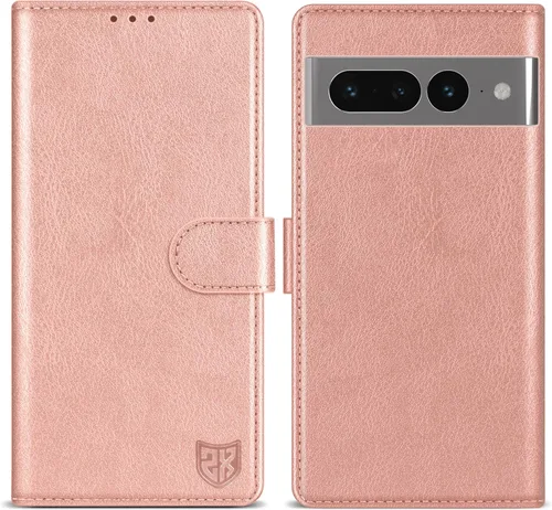 Vista 34 de ZZXX Funda tipo cartera para Google Pixel 7 con bloqueo RFID, ranura para tarjetas, función atril, cierre magnético, funda protectora de cuero