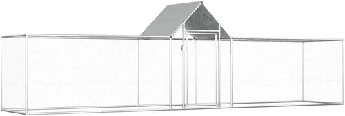 Vista 23 de Jaula de metal para gallineros al aire libre, jaula de pollo para aves de corral, corralito de corral, corralito de ejercicio, perrera con cubierta