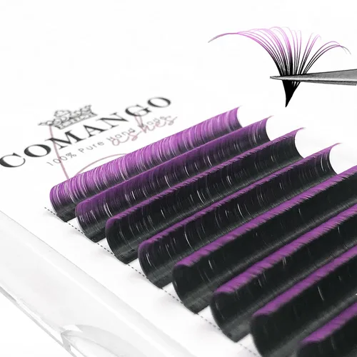 Vista 38 de CoMango Easy Fan - Extensiones de pestañas rizadas C/D de 0.05/0.003 in, pestañas de volumen que florecen automáticamente, color negro mate 2D-20D