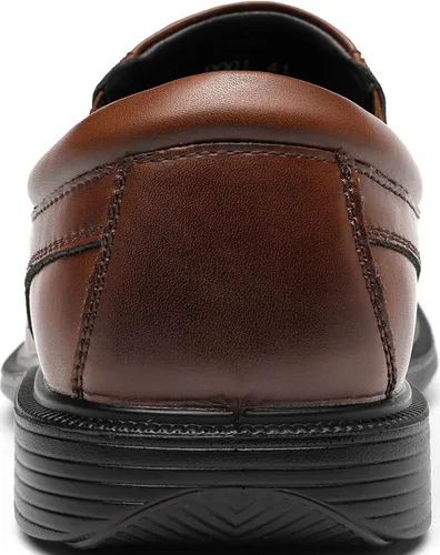 Vista 4 de Mocasines casuales sin cordones para hombre, zapatos elásticos con punta cuadrada, zapatos de vestir de boda, zapatos de lujo para oficina