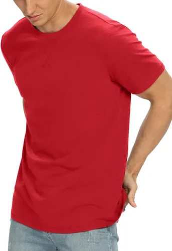 Vista 13 de NITAGUT Camiseta clásica de algodón para hombre con cuello redondo