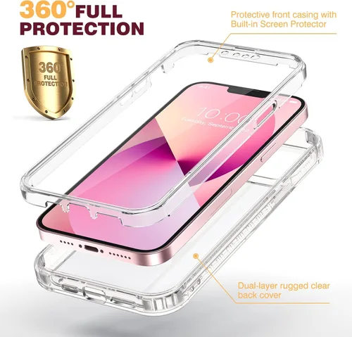 Vista 502 de DIACLARA - Funda transparente compatible con iPhone XR 6.1 pulgadas 2018