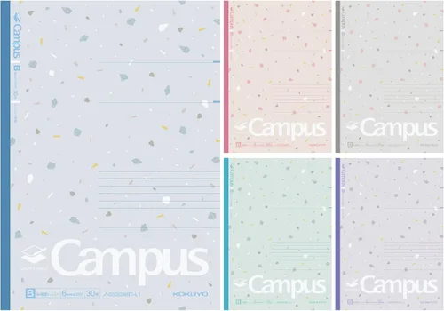 Vista 13 de KOKUYO Cuadernos de composición, paquete de 5 cuadernos Campus Semi-B5 Comp con punto A a rayas de 0.276 in, 30 hojas, cuaderno rayado escolar