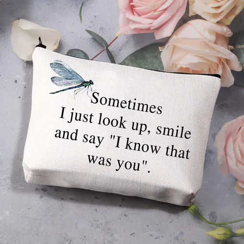 Vista 7 de Regalos conmemorativos de libélula, regalos para amantes de la libélula, Sometimes I Just Look Up Smile And Say I Know That Was You Dragonfly