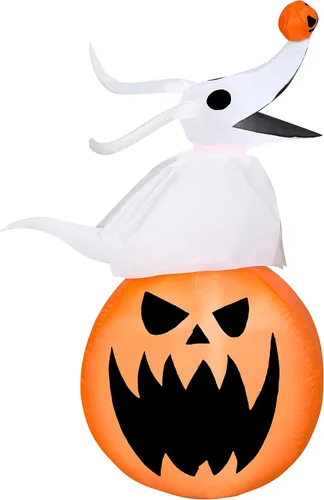 Vista 9 de Jack Skellington On Tombstone Airblown inflable de 3.5 pies de alto
