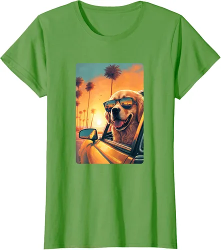Vista 4 de Golden Retriever - Camiseta divertida de Golden Retriever con lentes, Negro