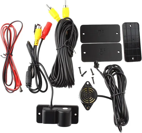 Vista 7 de Impermeable 2 en 1 HD 170 grados ángulo de visión amplio coche reversa cámara de visión trasera con sensor de estacionamiento radar incorporado