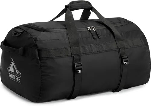 Vista 7 de G4Free Bolsa de gimnasio para mujeres y hombres, mochila de lona de 45 litros con compartimento para zapatos, resistente al agua, bolsa de viaje