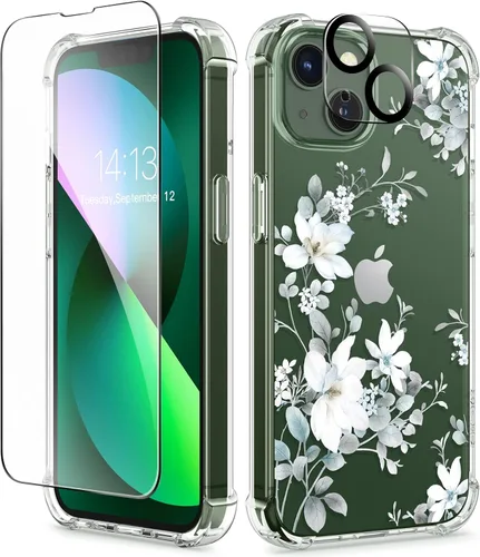 Vista 160 de GVIEWIN - Funda para iPhone 11 con protector de pantalla + protector de lente de cámara, cubierta protectora transparente suave de poliuretano
