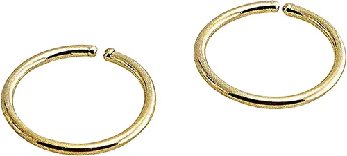Vista 50 de Aretes de aro dorados y plateados para cartílago, nariz, tabique, oreja, hélix, tragus, joyería para mujer, hipoalergénicos, pequeños aros