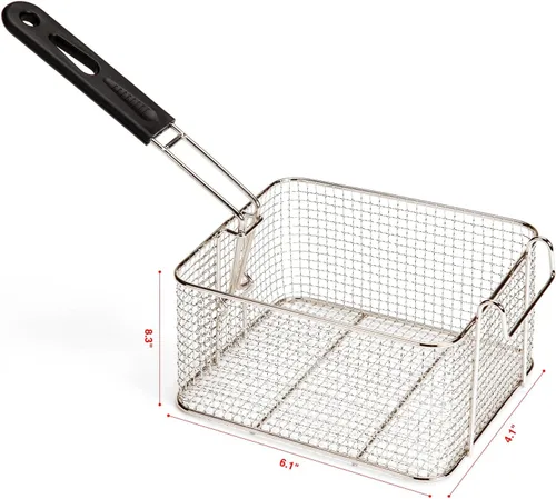 Vista 4 de Freidora eléctrica de 2500W 6L de tanques individuales Freidora profesional de mesa para restaurante de cocina con 1 cesta