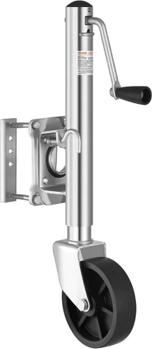 Vista 11 de VEVOR Gato de remolque con rueda, capacidad de carga de 1000 libras, gato giratorio de alta resistencia para remolque de barco con una sola rueda