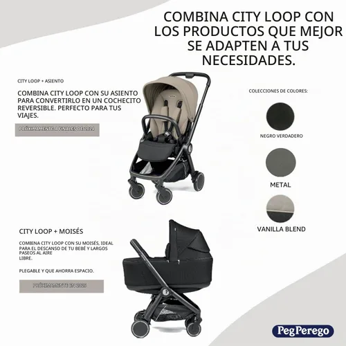 Vista 4 de PEG City Loop Frame con Primo Viaggio Urban Mobility Asiento de Coche Combo