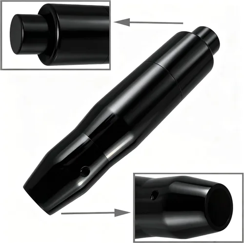 Vista 5 de Lunsom - Pomo de cambio automático de metal para automóvil con botón de presión, palanca de cambio de aleación de aluminio, mango de palanca