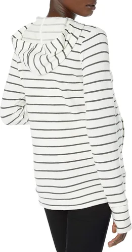 Vista 2 de Motherhood Maternity Sudadera de forro polar de manga larga con capucha para mujer