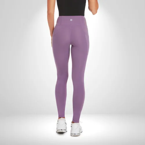 Vista 3 de Zippy - Leggings suaves de cintura alta para mujer, leggings suaves de 28 pulgadas, pantalones de yoga con bolsillos, color negro