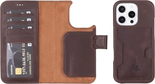 Vista 18 de Venito Florence - Funda de piel compatible con Samsung Galaxy S9, extra segura con bloqueo RFID, cartera desmontable para teléfono (gris decolorado)