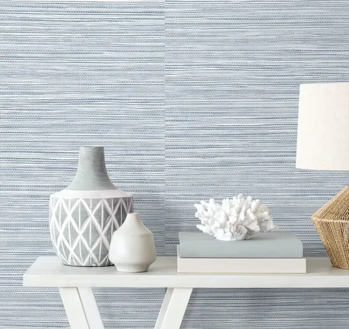 Vista 3 de Lillian August Luxe Haven - Papel tapiz de sisal sintético (brisa marina)