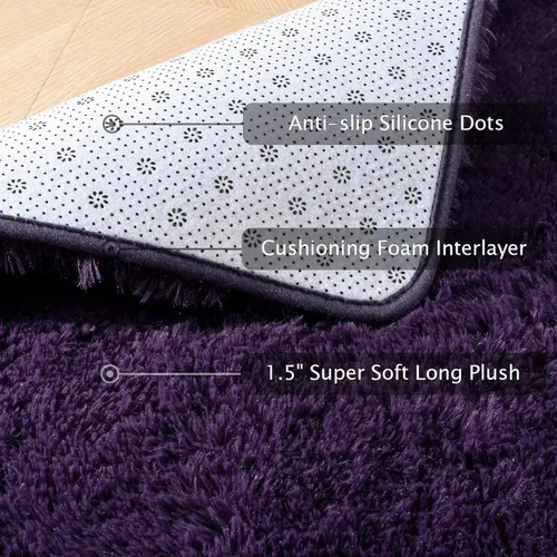 Vista 150 de Softlife Alfombra naranja para dormitorio, alfombra de felpa esponjosa para sala de estar para niñas, alfombra lanuda para niños, alfombra suave