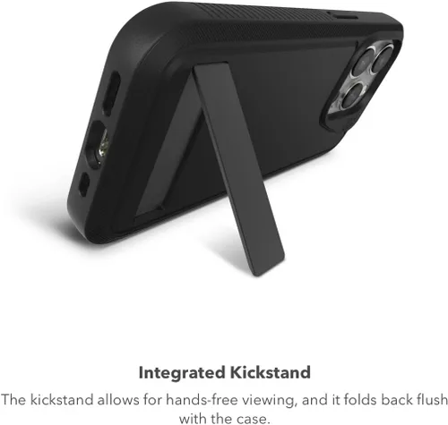 Vista 7 de ZAGG Everest Snap - Funda para iPhone 15 Pro con soporte, protección contra caídas (20 pies/19.7 ft), funda texturizada de triple capa para teléfono