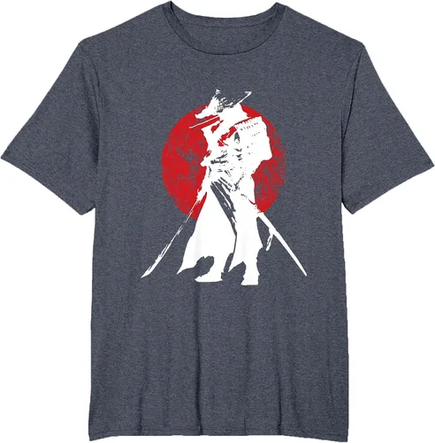 Vista 15 de Vintage Japanese Samurai Retro Bushido Warrior Japan Sword T-Shirt Asphalt Grey