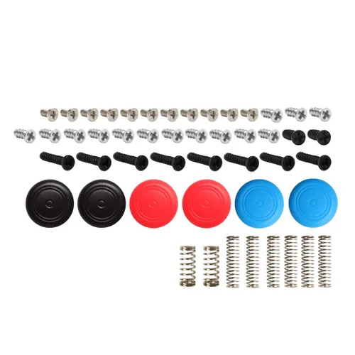 Vista 4 de iParto 4 Pack Joystick Analog Thumb Stick for Nintendo Switch Joy Con Controller Joycon Repair Kit with Flex Cable Screws Springs Thumbstick Grips