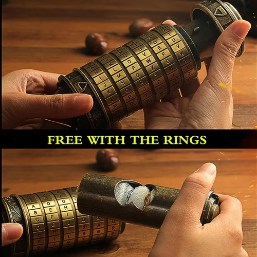 Vista 2 de Criptex miniatura del Código da Vinci para regalo de San Valentín, Navidad o cumpleaños