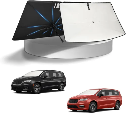 Vista 282 de KUST - Parasol plegable para parabrisas para BMW X1 E84, accesorios 2011 2012 2013 2014 2015, protector de visera de sol ajustable que bloquea