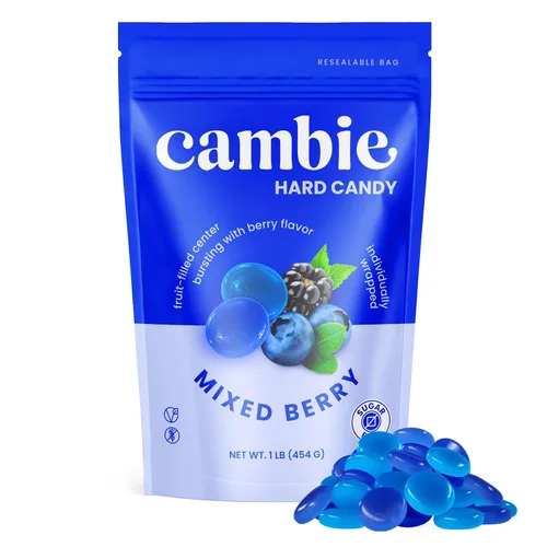 Vista 13 de Cambie Gomitas sin azúcar – 1 libra de caramelos sin azúcar envueltos individualmente, sabores de frutas surtidos, aptas para diabéticos, keto