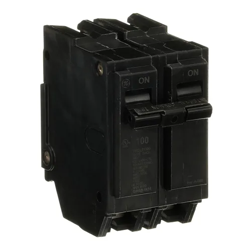 Vista 3 de ABB Q-Line THQL21100P Q Line 100A Disyuntor de doble polo • 120/240 V, 100 Amp • Disyuntor de centro de carga de dos polos THQL • Disyuntor ABB