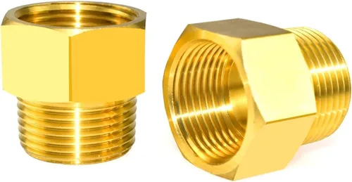 Vista 7 de 4 unids latón tubería 1/4 "NPT rosca hembra x 1/4" NPT macho rosca tubería