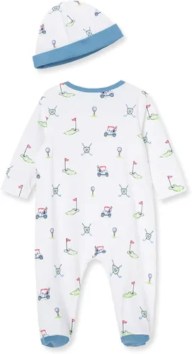 Vista 2 de Little Me baby-boys 2-piece Footie and Cap Set