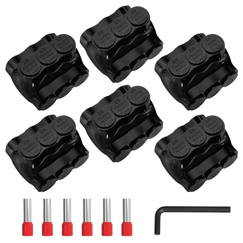 Vista 8 de Joinfworld Conector Multi-Tap Aislado de 3 Puertos Conectores de Cable Calibre 350MCM-6 Conectores de Cable de Aluminio a Cobre Conectores