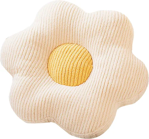 Vista 8 de HANDKEI Almohada transpirable con forma de flor, cojín para silla, cojín de suelo de flores, decoración encantadora de habitación, almohada cómoda