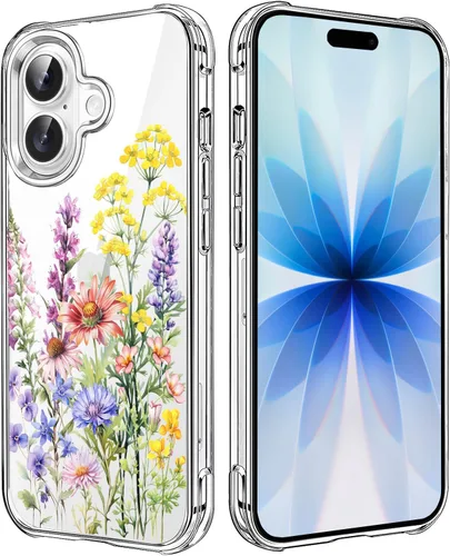Vista 79 de Funda transparente de girasol compatible con iPhone SE 2022 SE 2020 7 8, funda trasera floral para niñas y mujeres, funda protectora transparente