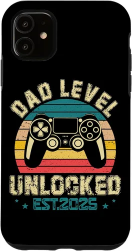 Vista 8 de iPhone XR Dad Level Unlocked EST.2025 Retro Style Case