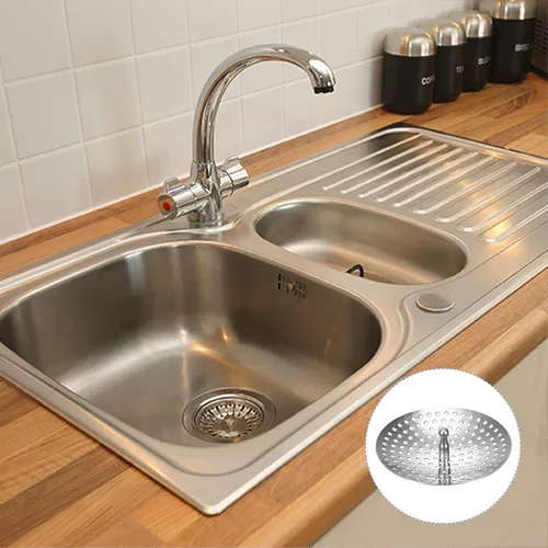 Vista 3 de METALLIXITY Colador de fregadero de baño (3.1 x 0.8 pulgadas), filtro de drenaje de acero inoxidable para la mayoría de desagües de fregadero, tono