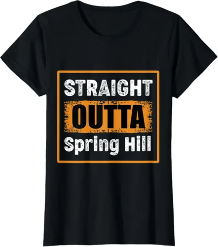Vista 31 de Straight Outta Spring Hill Tennessee USA - Camiseta de humor vintage, Negro