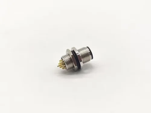 Vista 6 de Elecbee 17 Pin M12 Cable A Code Male Straight Rear Bulkhead Waterproof Panel Receptacles Solder Type