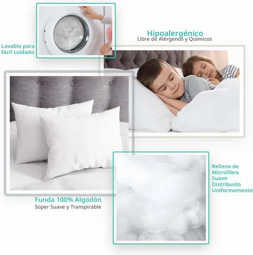 Vista 5 de Nestl Almohada para dormir 13 x 18 pulgadas, almohada para viajes, coche, escuela, lavable a máquina, algodón suave, color blanco