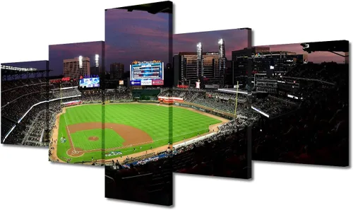 Vista 81 de Arte para pared, lienzo para estadio deportivo, arte para pared, diseño de campo de Wrigley en Chicago, pinturas de Chicago, impresiones sobre
