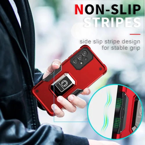 Vista 5 de Funda diseñada para Google Pixel 7, funda giratoria con soporte giratorio, cubierta de cámara probada contra caídas, protección de lente, funda