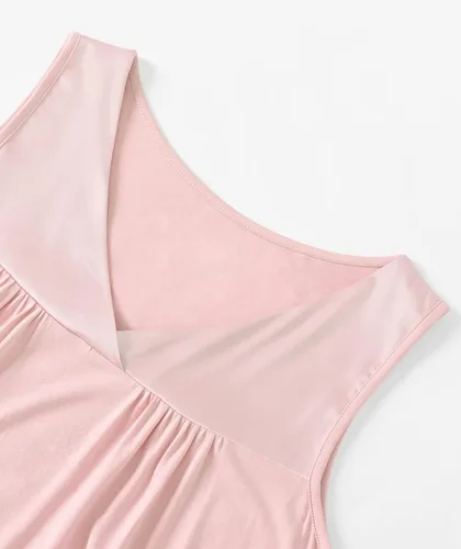 Vista 5 de Latuza Conjunto de camisón y bata de viscosa para mujer con botones delanteros